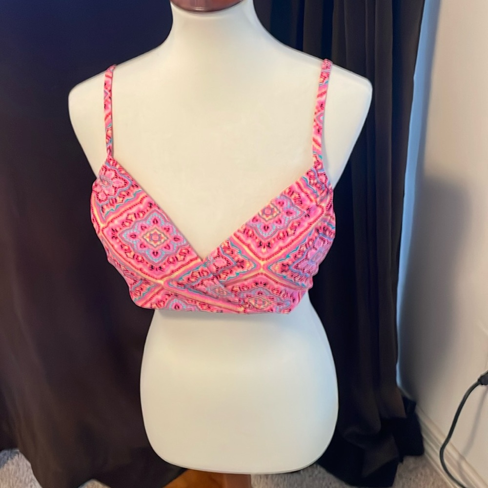 Pink multi color bikini